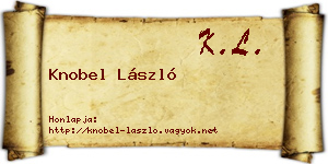 Knobel László névjegykártya