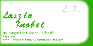 laszlo knobel business card